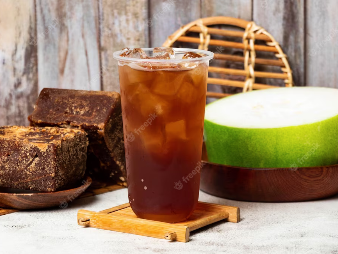 Image of a glass of winter melon tea.